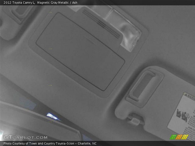 Magnetic Gray Metallic / Ash 2012 Toyota Camry L