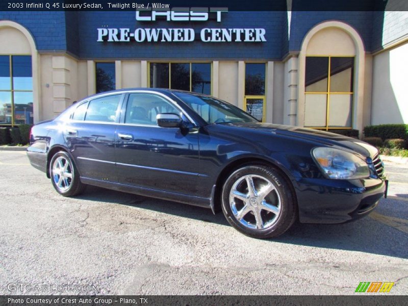 Twilight Blue / Willow 2003 Infiniti Q 45 Luxury Sedan