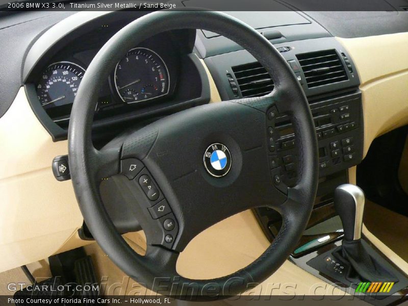 Titanium Silver Metallic / Sand Beige 2006 BMW X3 3.0i