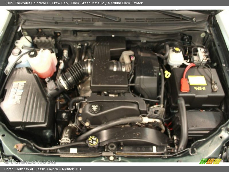 Dark Green Metallic / Medium Dark Pewter 2005 Chevrolet Colorado LS Crew Cab