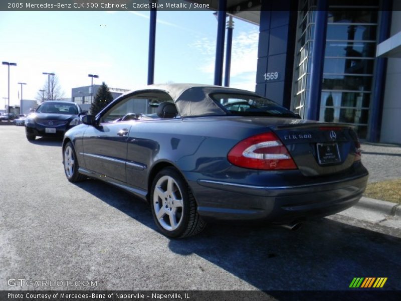 Cadet Blue Metallic / Stone 2005 Mercedes-Benz CLK 500 Cabriolet