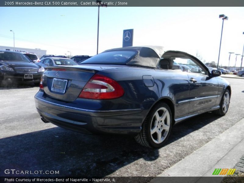 Cadet Blue Metallic / Stone 2005 Mercedes-Benz CLK 500 Cabriolet