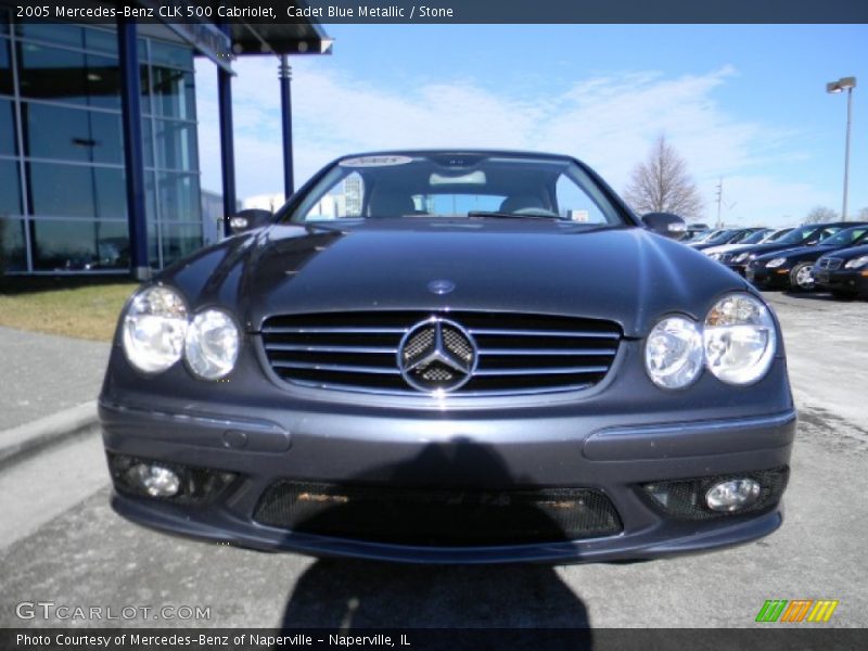 Cadet Blue Metallic / Stone 2005 Mercedes-Benz CLK 500 Cabriolet