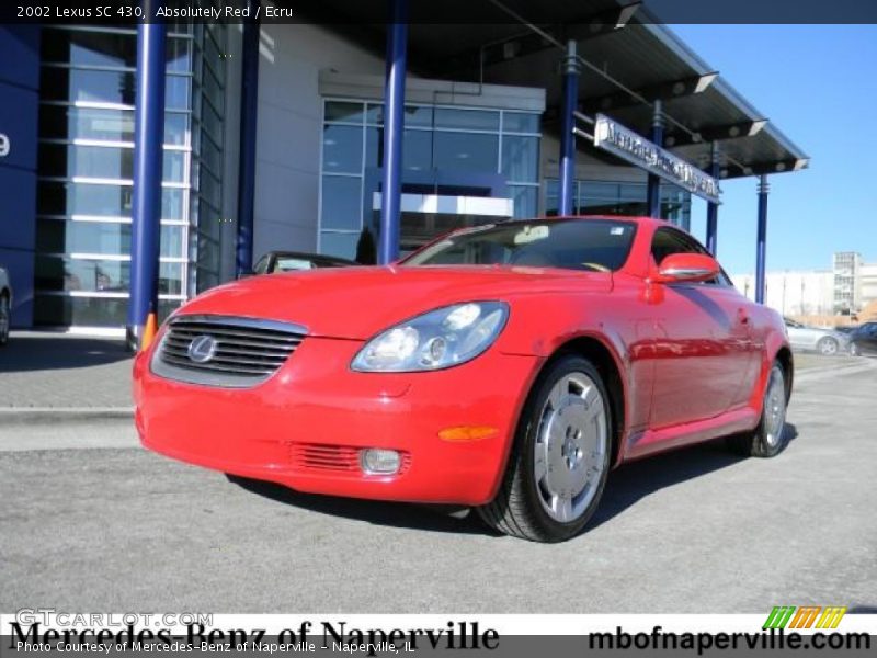Absolutely Red / Ecru 2002 Lexus SC 430