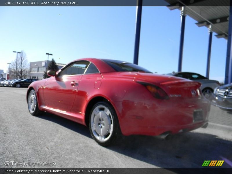 Absolutely Red / Ecru 2002 Lexus SC 430