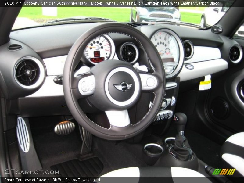 White Silver Metallic / Camden Tech White Leather/Carbon Black 2010 Mini Cooper S Camden 50th Anniversary Hardtop