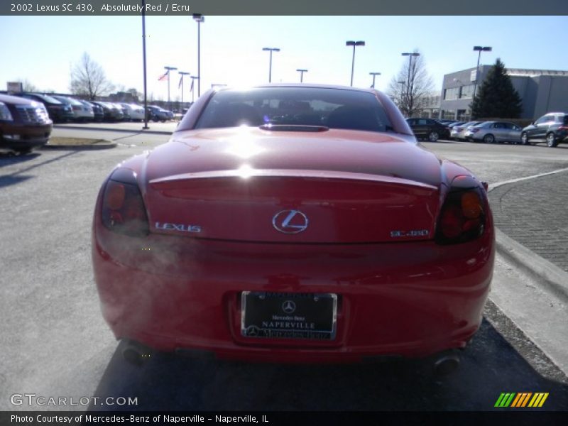 Absolutely Red / Ecru 2002 Lexus SC 430