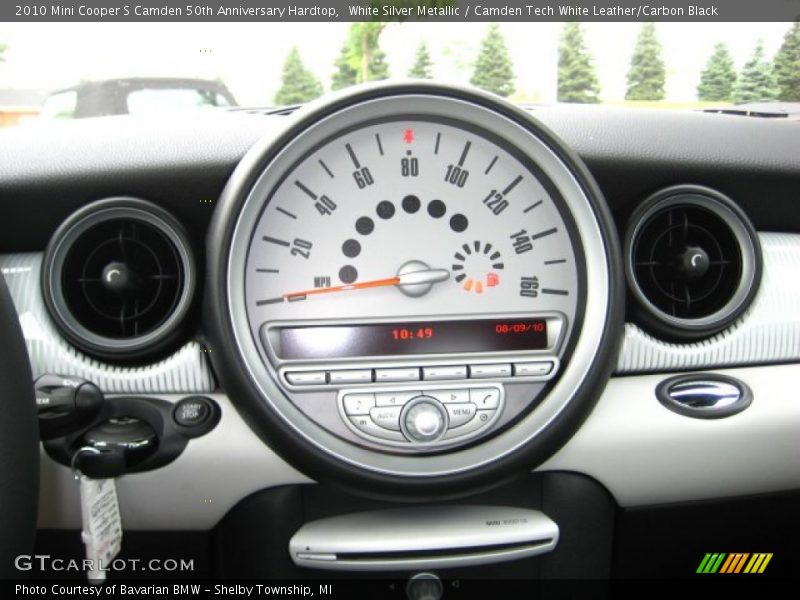 White Silver Metallic / Camden Tech White Leather/Carbon Black 2010 Mini Cooper S Camden 50th Anniversary Hardtop