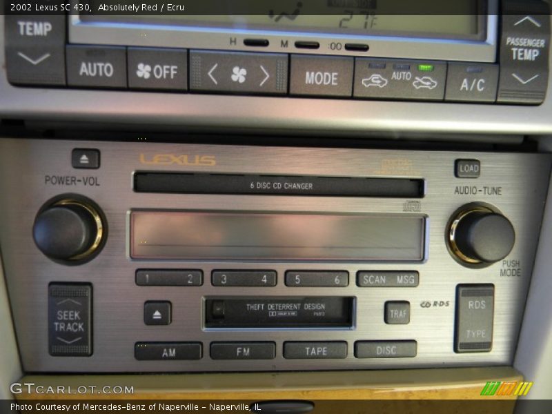 Absolutely Red / Ecru 2002 Lexus SC 430