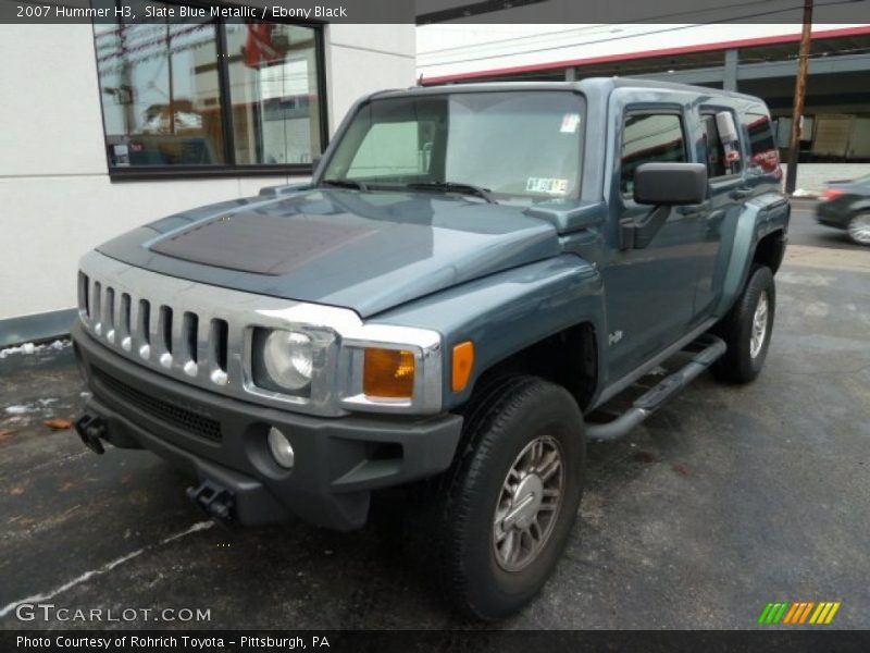 Slate Blue Metallic / Ebony Black 2007 Hummer H3