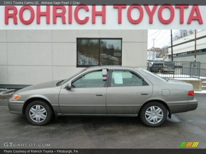 Antique Sage Pearl / Gray 2001 Toyota Camry LE