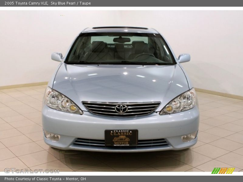 Sky Blue Pearl / Taupe 2005 Toyota Camry XLE
