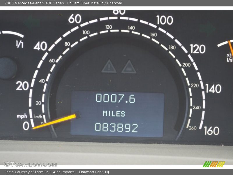 Brilliant Silver Metallic / Charcoal 2006 Mercedes-Benz S 430 Sedan