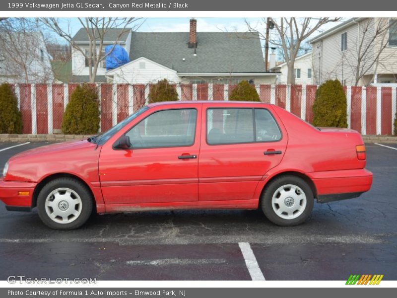 Canyon Red Metallic / Black 1999 Volkswagen Jetta GL Sedan