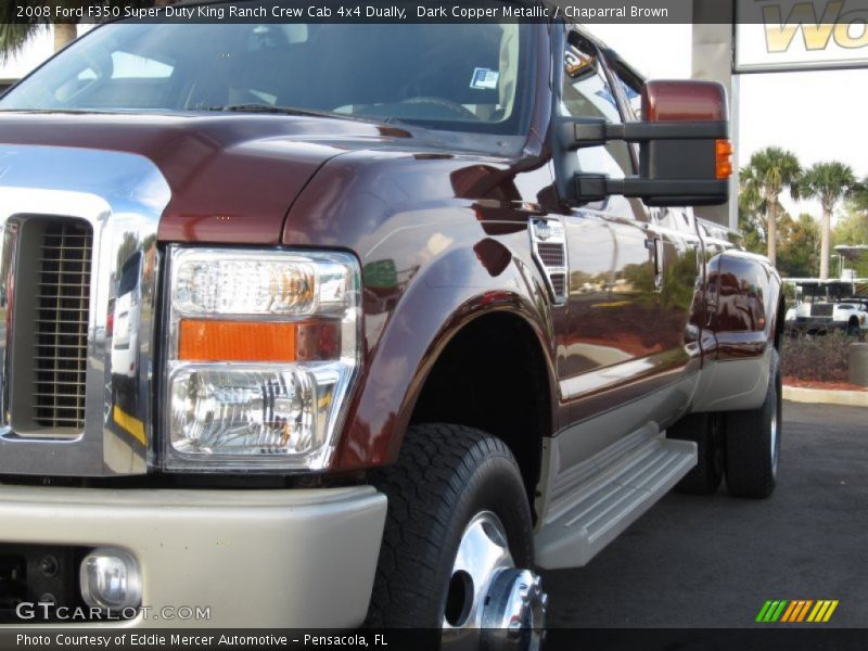 Dark Copper Metallic / Chaparral Brown 2008 Ford F350 Super Duty King Ranch Crew Cab 4x4 Dually