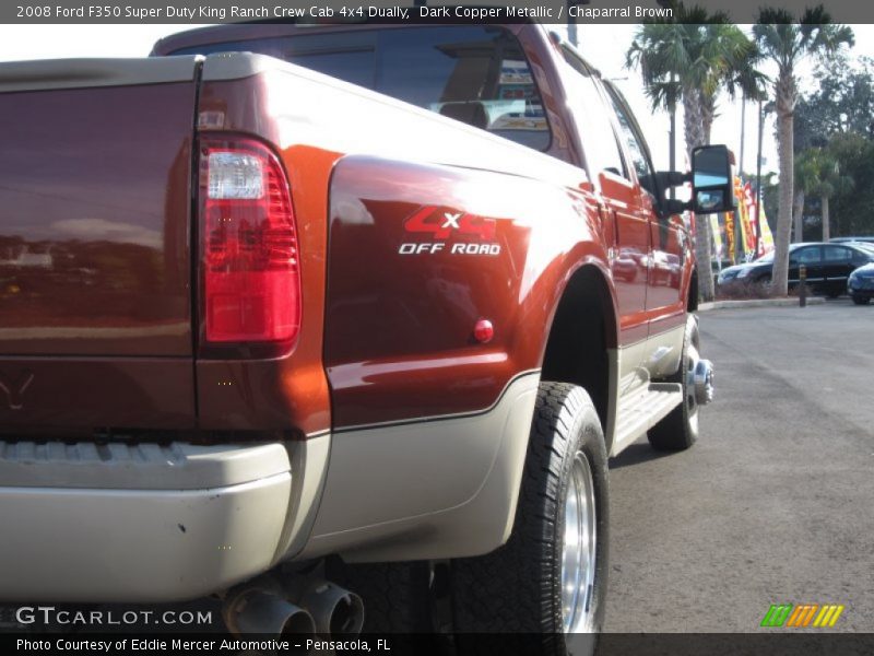 Dark Copper Metallic / Chaparral Brown 2008 Ford F350 Super Duty King Ranch Crew Cab 4x4 Dually