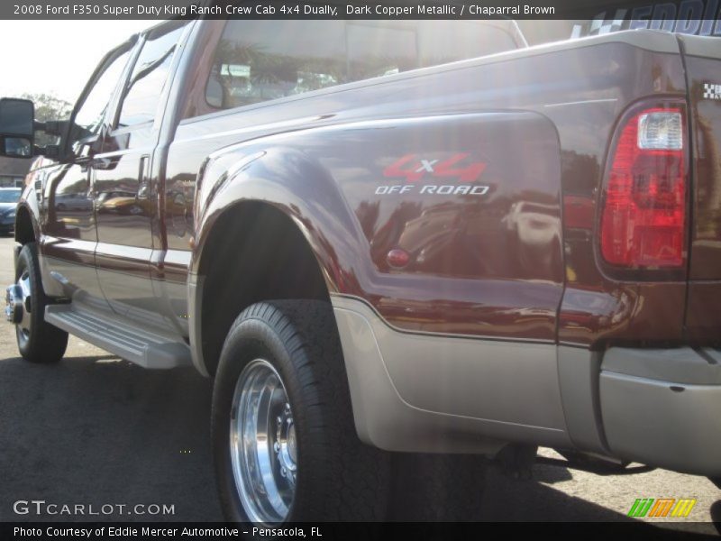 Dark Copper Metallic / Chaparral Brown 2008 Ford F350 Super Duty King Ranch Crew Cab 4x4 Dually