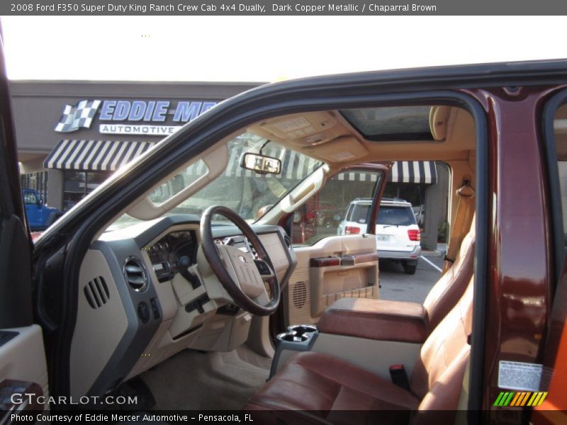 Dark Copper Metallic / Chaparral Brown 2008 Ford F350 Super Duty King Ranch Crew Cab 4x4 Dually