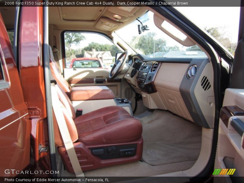 Dark Copper Metallic / Chaparral Brown 2008 Ford F350 Super Duty King Ranch Crew Cab 4x4 Dually