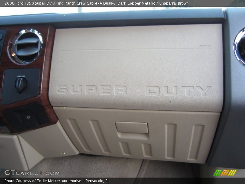 Dark Copper Metallic / Chaparral Brown 2008 Ford F350 Super Duty King Ranch Crew Cab 4x4 Dually