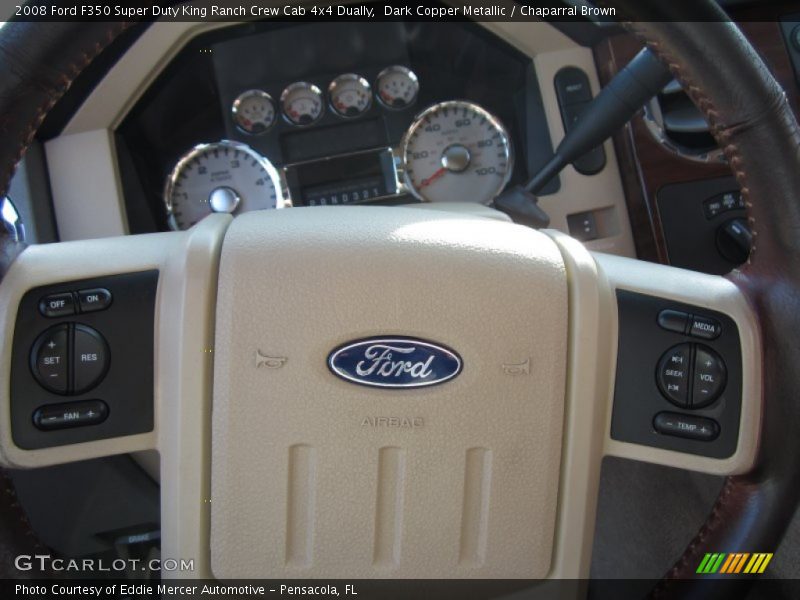 Dark Copper Metallic / Chaparral Brown 2008 Ford F350 Super Duty King Ranch Crew Cab 4x4 Dually