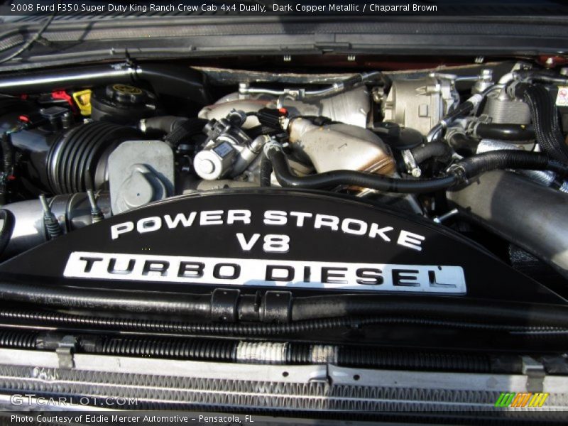 Dark Copper Metallic / Chaparral Brown 2008 Ford F350 Super Duty King Ranch Crew Cab 4x4 Dually