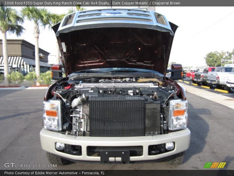Dark Copper Metallic / Chaparral Brown 2008 Ford F350 Super Duty King Ranch Crew Cab 4x4 Dually