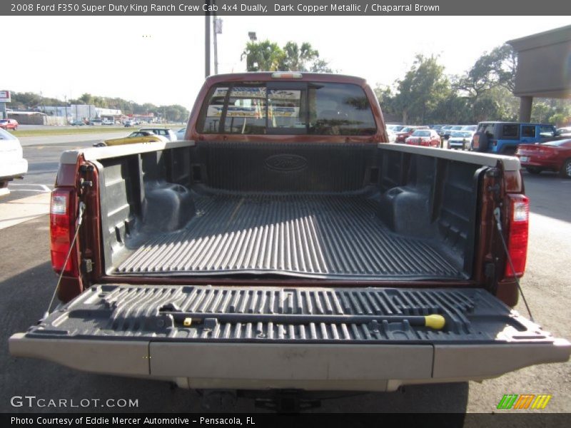 Dark Copper Metallic / Chaparral Brown 2008 Ford F350 Super Duty King Ranch Crew Cab 4x4 Dually
