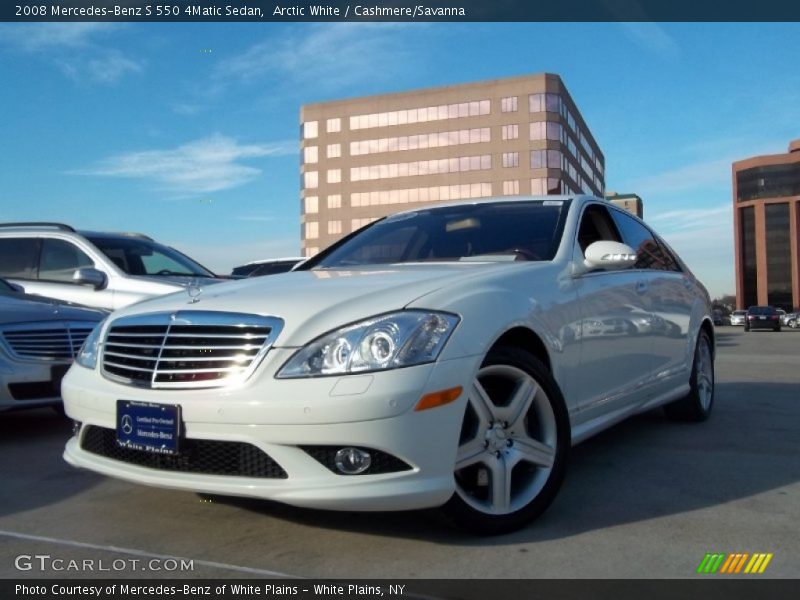 Arctic White / Cashmere/Savanna 2008 Mercedes-Benz S 550 4Matic Sedan