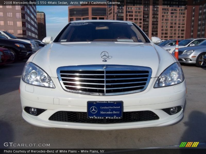 Arctic White / Cashmere/Savanna 2008 Mercedes-Benz S 550 4Matic Sedan