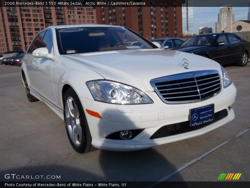 Arctic White / Cashmere/Savanna 2008 Mercedes-Benz S 550 4Matic Sedan