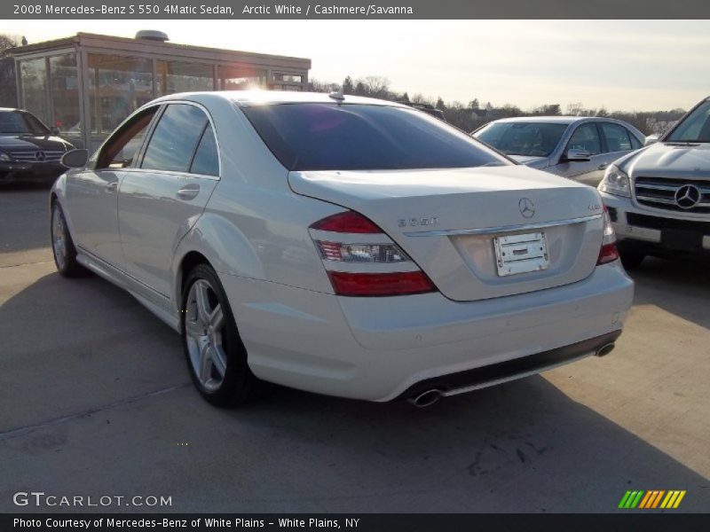 Arctic White / Cashmere/Savanna 2008 Mercedes-Benz S 550 4Matic Sedan