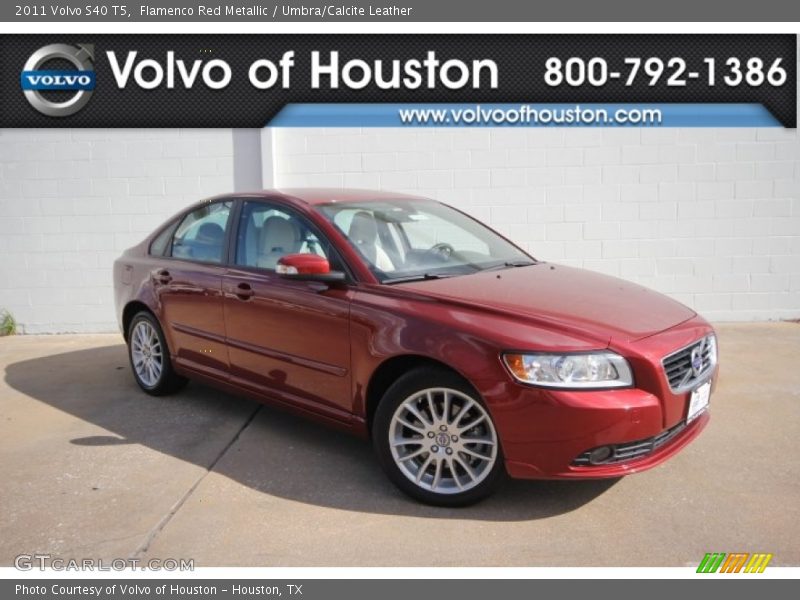 Flamenco Red Metallic / Umbra/Calcite Leather 2011 Volvo S40 T5