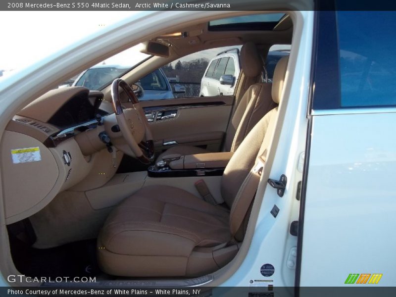 Arctic White / Cashmere/Savanna 2008 Mercedes-Benz S 550 4Matic Sedan