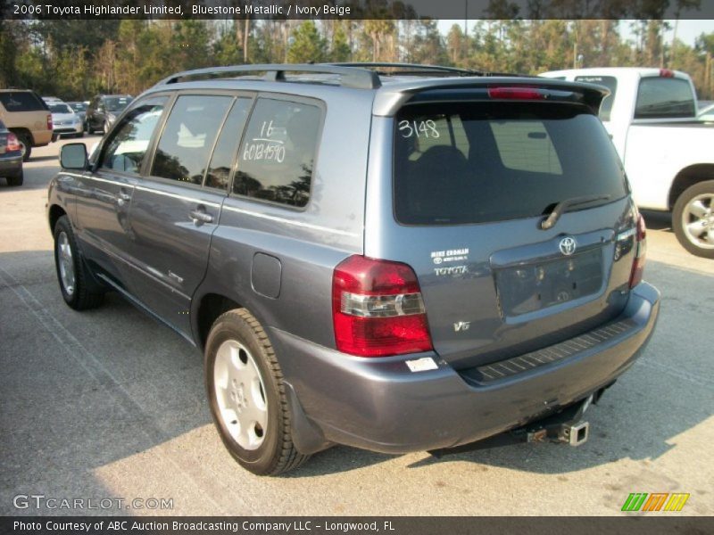 Bluestone Metallic / Ivory Beige 2006 Toyota Highlander Limited