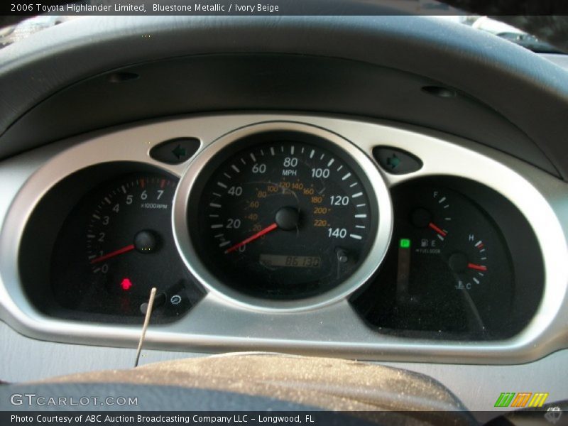 Bluestone Metallic / Ivory Beige 2006 Toyota Highlander Limited