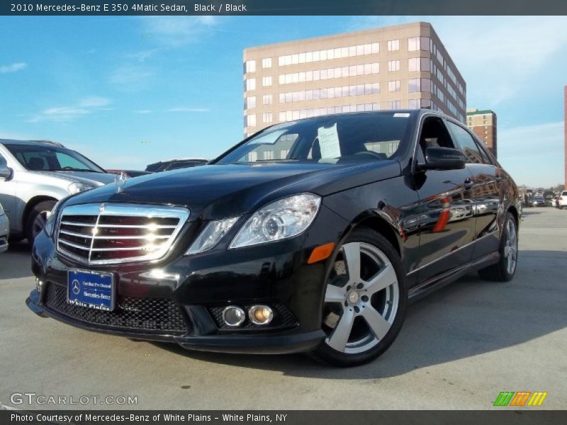 Black / Black 2010 Mercedes-Benz E 350 4Matic Sedan