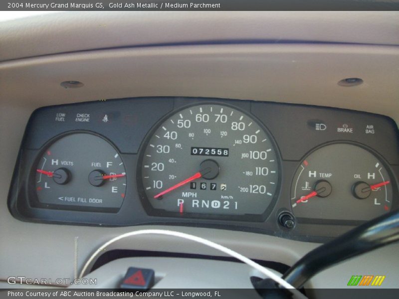 Gold Ash Metallic / Medium Parchment 2004 Mercury Grand Marquis GS