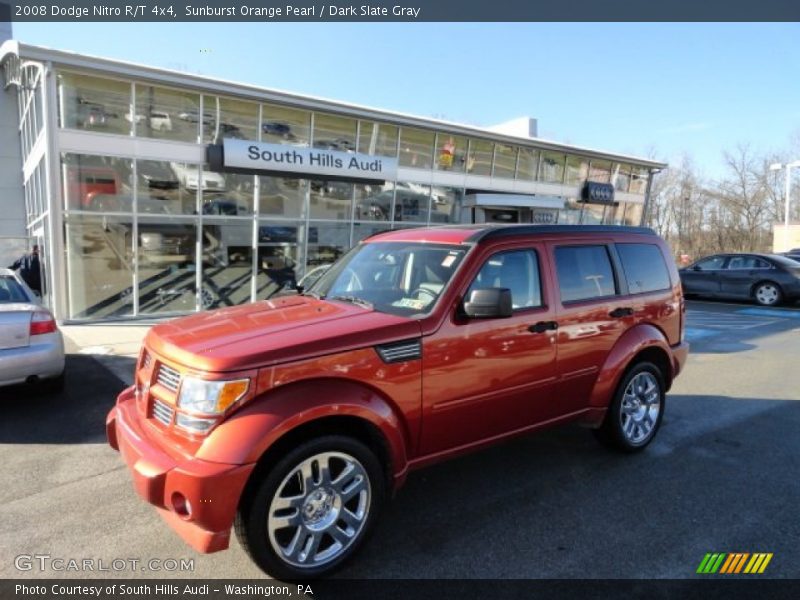 Sunburst Orange Pearl / Dark Slate Gray 2008 Dodge Nitro R/T 4x4