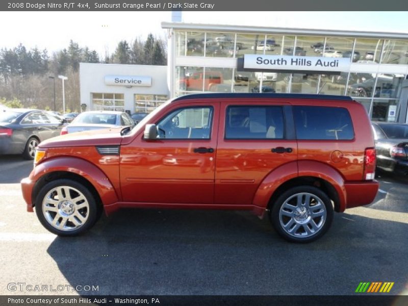 Sunburst Orange Pearl / Dark Slate Gray 2008 Dodge Nitro R/T 4x4