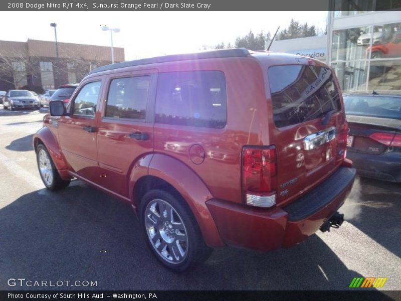 Sunburst Orange Pearl / Dark Slate Gray 2008 Dodge Nitro R/T 4x4