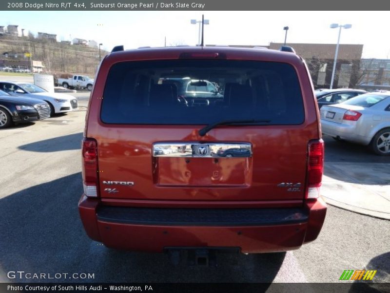 Sunburst Orange Pearl / Dark Slate Gray 2008 Dodge Nitro R/T 4x4