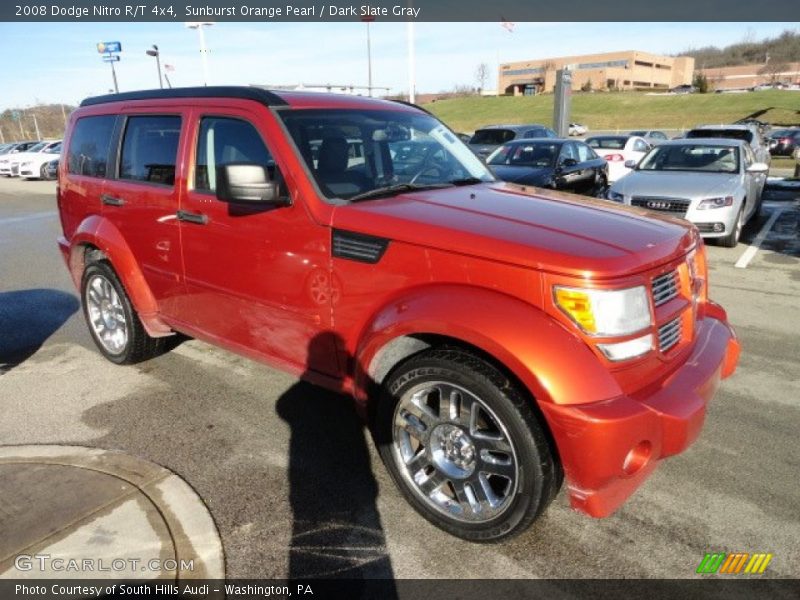 Sunburst Orange Pearl / Dark Slate Gray 2008 Dodge Nitro R/T 4x4