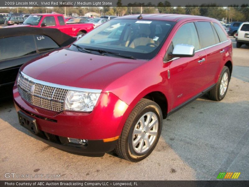 Vivid Red Metallic / Medium Light Stone 2009 Lincoln MKX