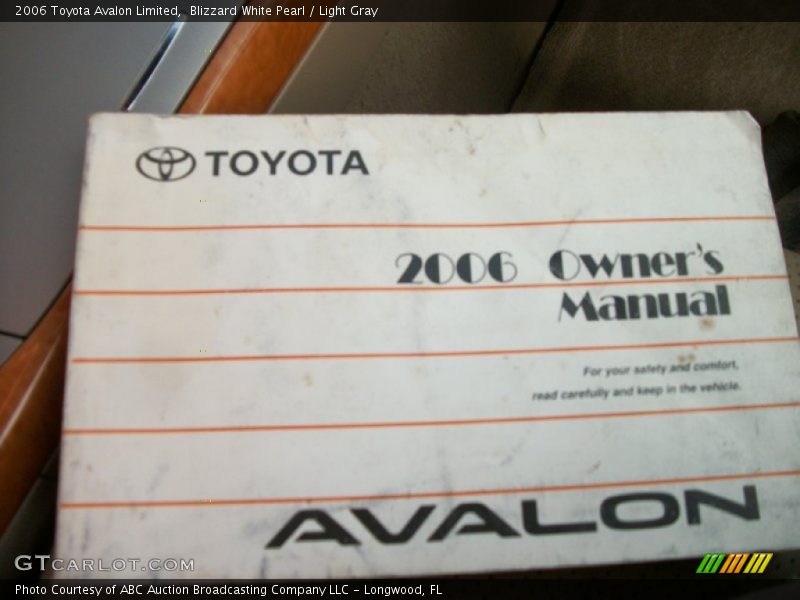 Blizzard White Pearl / Light Gray 2006 Toyota Avalon Limited