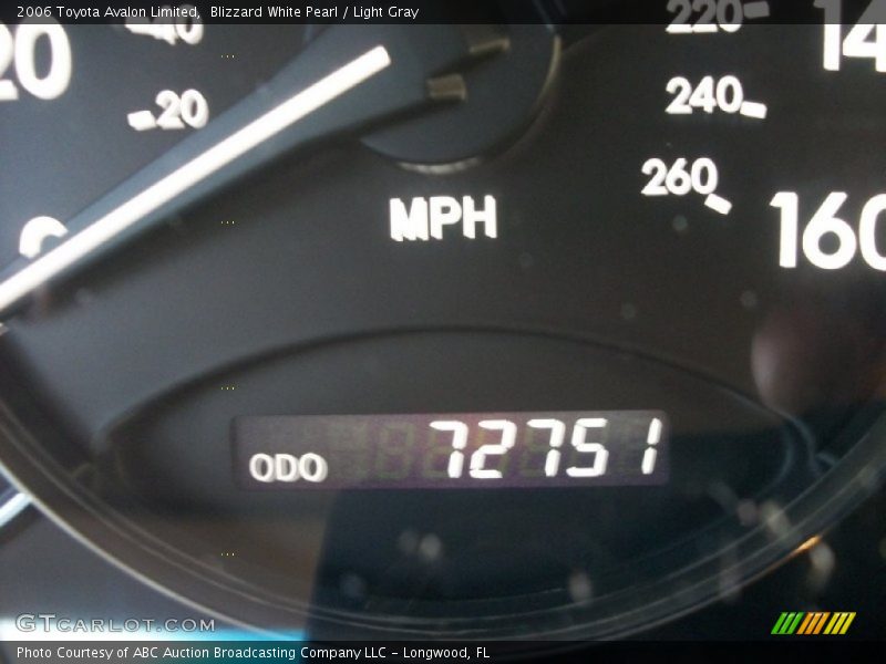 Blizzard White Pearl / Light Gray 2006 Toyota Avalon Limited