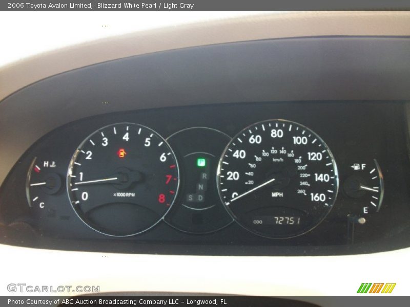 Blizzard White Pearl / Light Gray 2006 Toyota Avalon Limited