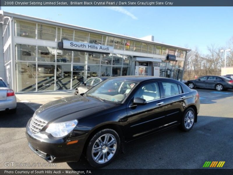 Brilliant Black Crystal Pearl / Dark Slate Gray/Light Slate Gray 2008 Chrysler Sebring Limited Sedan