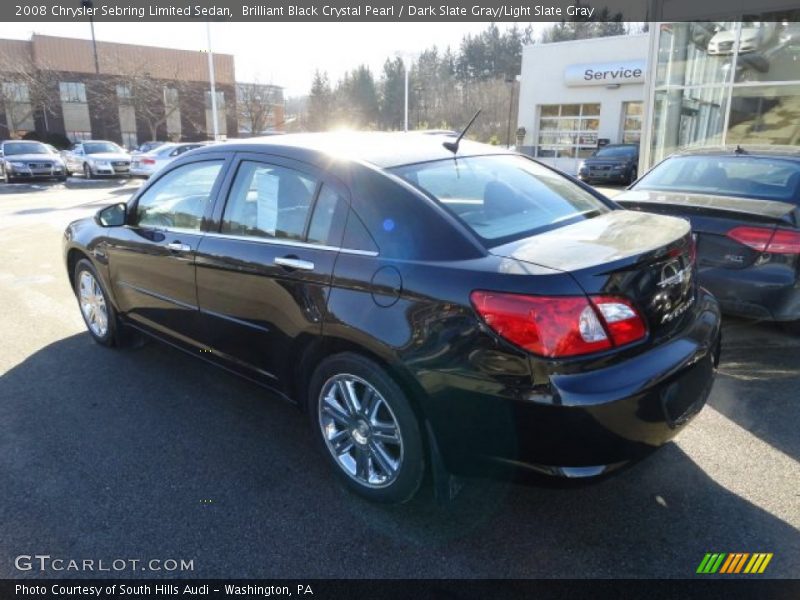 Brilliant Black Crystal Pearl / Dark Slate Gray/Light Slate Gray 2008 Chrysler Sebring Limited Sedan