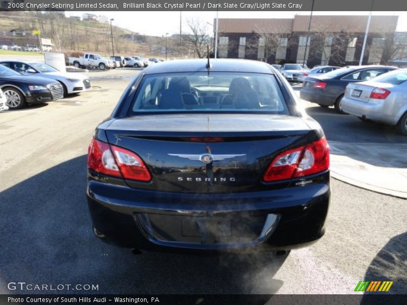 Brilliant Black Crystal Pearl / Dark Slate Gray/Light Slate Gray 2008 Chrysler Sebring Limited Sedan